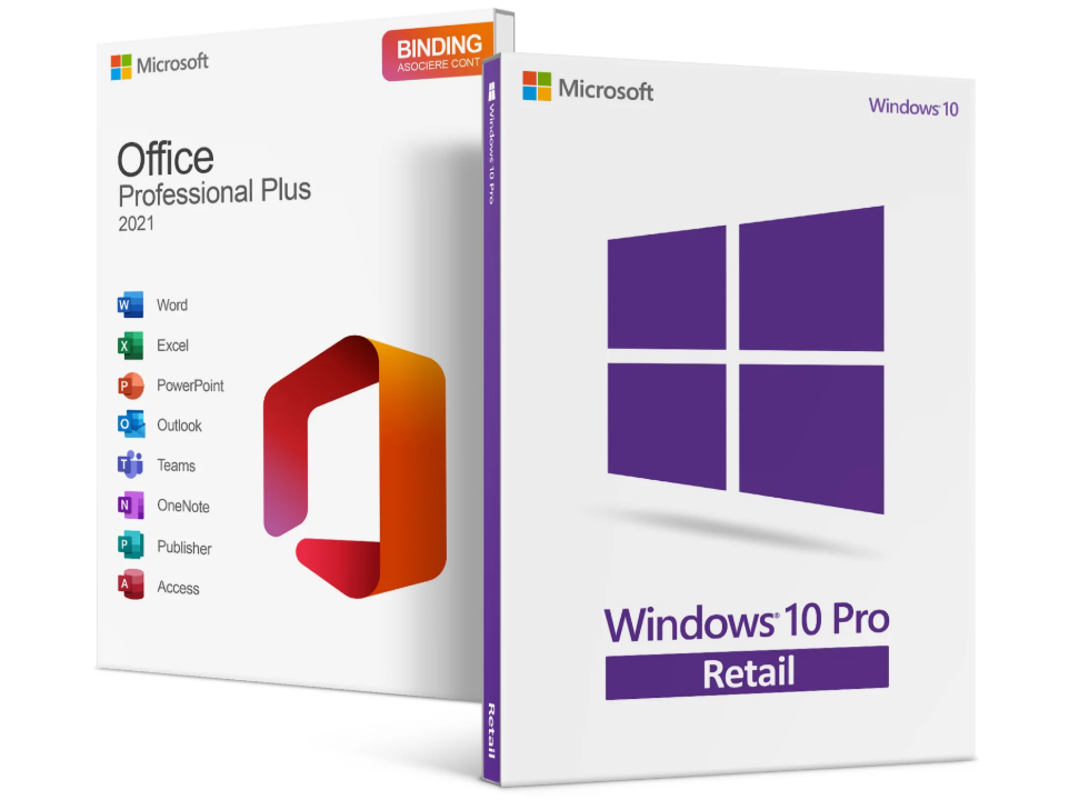 Windows 10 Pro + Office 2021 Pro Plus Binding